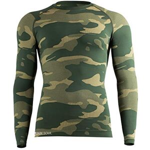STARK SOUL Baselayer voor heren, hemd camouflage legergroen, S/M STARK SOUL Baselayer voor heren, hemd camouflage legergroen, S/M
