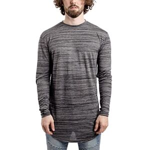 Blackskies Round Longsleeve T-shirt voor heren, Zwart gemengd, S Blackskies Round Longsleeve T-shirt voor heren, Zwart gemengd, S