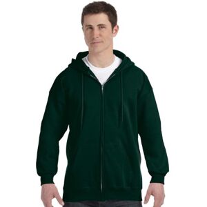 Hanes Ultimate Cotton® Fleece hoodie met volledige rits voor volwassenen, Diep Woud, M Hanes Ultimate Cotton® Fleece hoodie met volledige rits voor volwassenen, Diep Woud, M