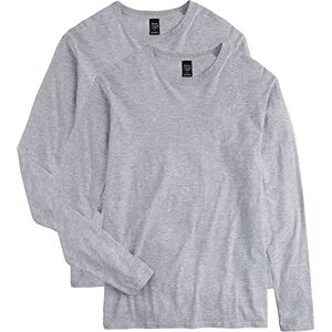 Hanes Men's Long Sleeve Nano Cotton Premium T-Shirt (Pack of 2), Light Steel, Small Hanes Men's Long Sleeve Nano Cotton Premium T-Shirt (Pack of 2), Light Steel, Small