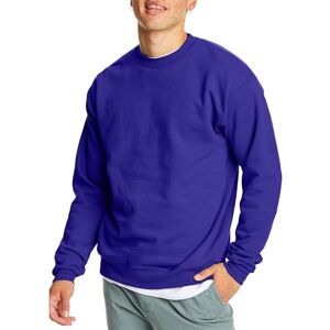 Hanes EcoSmart fleece sweatshirt, katoenblend trui, crewneck sweatshirt voor heren (1 of 2 stuks), paars, 1 stuk, XL Hanes EcoSmart fleece sweatshirt, katoenblend trui, crewneck sweatshirt voor heren (1 of 2 stuks), paars, 1 stuk, XL