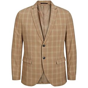 JACK & JONES Jprfranco Check Blazer voor heren, Light Grey Melange/Checks: super slim fit, 54 JACK & JONES Jprfranco Check Blazer voor heren, Light Grey Melange/Checks: super slim fit, 54
