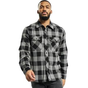 Brandit Check Shirt Overhemd heren, Zwart-Antraciet, M Brandit Check Shirt Overhemd heren, Zwart-Antraciet, M
