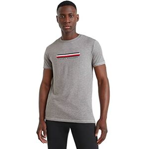 Tommy Hilfiger S/S T-shirts voor heren, Medium Grijs Hei, L Tommy Hilfiger S/S T-shirts voor heren, Medium Grijs Hei, L