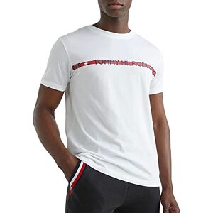 Tommy Hilfiger T-shirt Logo Stripe heren, Wit, L Tommy Hilfiger T-shirt Logo Stripe heren, Wit, L