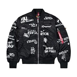 Alpha MA-1 Peace Bomber Jas voor heren Black M Alpha MA-1 Peace Bomber Jas voor heren Black M