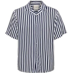 Only & Sons Mannen Onswayne Ss Striped Viscose Shirt Noos Vrijetijdshemd Only & Sons Mannen Onswayne Ss Striped Viscose Shirt Noos Vrijetijdshemd