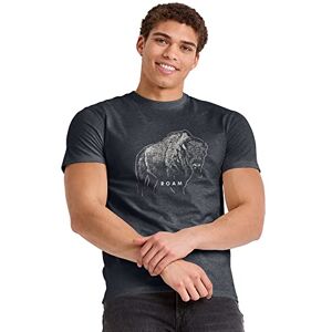 Hanes Men's Graphic Tee-Rugged Outdoor Collection, Bison Roam Slate Heather, Small Hanes Men's Graphic Tee-Rugged Outdoor Collection, Bison Roam Slate Heather, Small