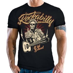 Gasoline Bandit Rockabilly T-shirt: Old School Big Size Print, zwart, XXL