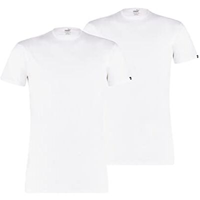 PUMA T-shirt voor heren (verpakking van 2), wit, XL PUMA T-shirt voor heren (verpakking van 2), wit, XL