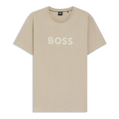 Boss Heren Beach_T_Shirt, Lichtbeige 274, L Boss Heren Beach_T_Shirt, Lichtbeige 274, L