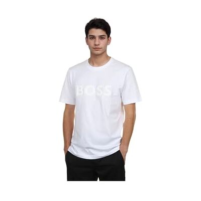 Boss Iconic Zone T-shirt voor heren, Wit, M Boss Iconic Zone T-shirt voor heren, Wit, M
