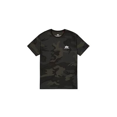 Alpha Basis T Kleine Logo Camo T-shirt voor Mannen Black Camo Alpha Basis T Kleine Logo Camo T-shirt voor Mannen Black Camo