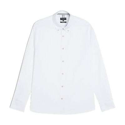 Ted Baker Heren Allarde Ls Regular Branded Oxford Shirt, Wit, L Ted Baker Heren Allarde Ls Regular Branded Oxford Shirt, Wit, L