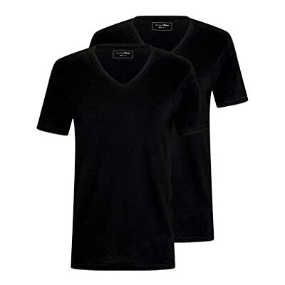 Tom Tailor Denim Mannen Basic T-shirt in dubbele verpakking 1025934, 29999 Black, XXL Tom Tailor Denim Mannen Basic T-shirt in dubbele verpakking 1025934, 29999 Black, XXL