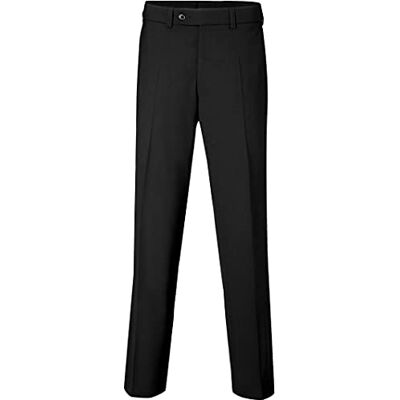EUREX by Brax Heren Jan Flatfront scheerwolmix broek, zwart, 46W x 32L EUREX by Brax Heren Jan Flatfront scheerwolmix broek, zwart, 46W x 32L