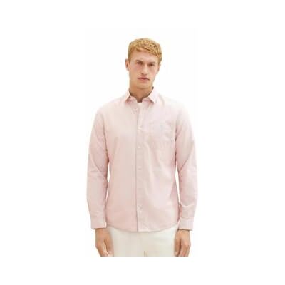 TOM TAILOR Slim fit herenhemd met fijne strepen van katoen, 32293 Red Dobby Structuur, XL TOM TAILOR Slim fit herenhemd met fijne strepen van katoen, 32293 Red Dobby Structuur, XL