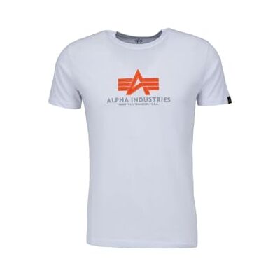 Alpha Basic T Rubber T-shirt voor Mannen White Alpha Basic T Rubber T-shirt voor Mannen White