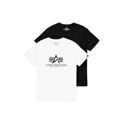 Alpha Basic T 2 Pack Heren T-shirt Black/White Alpha Basic T 2 Pack Heren T-shirt Black/White