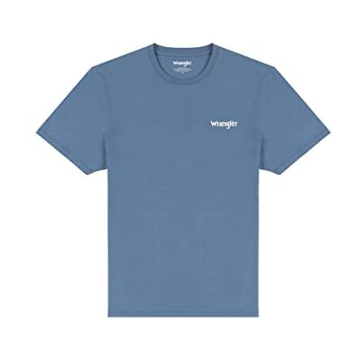 Wrangler Heren 2-PACK Sign Off Tee T-shirt, Captains Blue, Medium, Captains Blue., M Wrangler Heren 2-PACK Sign Off Tee T-shirt, Captains Blue, Medium, Captains Blue., M