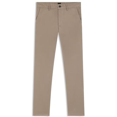 Boss Slim slim fit chino's voor heren in stretchkatoen satijn Boss Slim slim fit chino's voor heren in stretchkatoen satijn