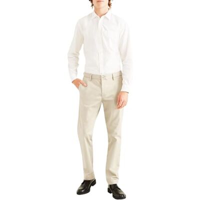 Dockers Men's Slim Fit Signature Khaki Lux Cotton Stretch Pants D1, Cloud, 36 34 Dockers Men's Slim Fit Signature Khaki Lux Cotton Stretch Pants D1, Cloud, 36 34