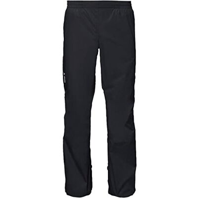 VAUDE Drop Pants II Regenbroek voor heren, waterdichte outdoorbroek voor fiets, lichte overbroek, ademende fietsbroek, zwart VAUDE Drop Pants II Regenbroek voor heren, waterdichte outdoorbroek voor fiets, lichte overbroek, ademende fietsbroek, zwart