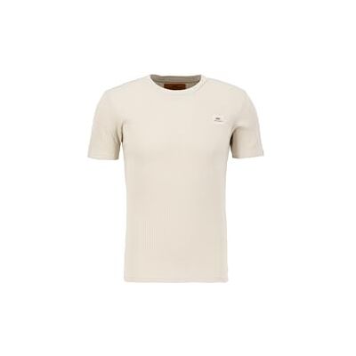 Alpha X-Fit Rib T Shirt voor Heren Vintage White Alpha X-Fit Rib T Shirt voor Heren Vintage White