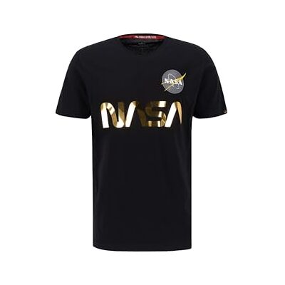 Alpha NASA Reflecterend T-shirt voor heren Black/Gold Alpha NASA Reflecterend T-shirt voor heren Black/Gold