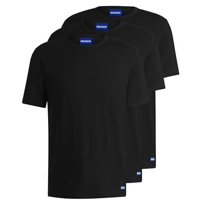 Boss HUGO Heren BLUE3 Naolo Set van drie T-shirts van katoenen jersey met logo's, Zwart, S Boss HUGO Heren BLUE3 Naolo Set van drie T-shirts van katoenen jersey met logo's, Zwart, S