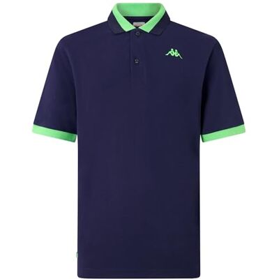 Kappa Polo Azul Neón Para Hombre heren Polo azul neón para hombre Kappa Polo Azul Neón Para Hombre heren Polo azul neón para hombre
