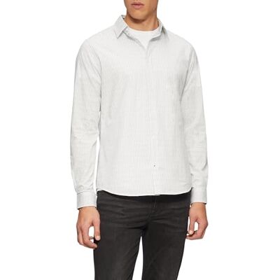 s.Oliver Slim Fit: Gemustertes Hemd Aus Baumwollstretch heren Overhemd met minimale AOP, slimfit s.Oliver Slim Fit: Gemustertes Hemd Aus Baumwollstretch heren Overhemd met minimale AOP, slimfit