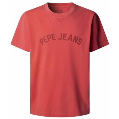 Pepe Jeans Heren GIO TEE T-shirt, Rood (Summer Red), L Pepe Jeans Heren GIO TEE T-shirt, Rood (Summer Red), L
