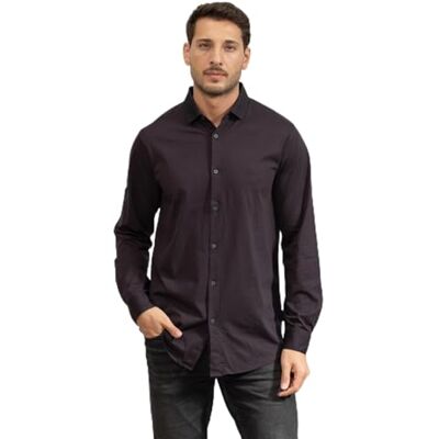 Giorgio Armani Heren Cross Gender, Long Sleeve Classic Fit Side Logo, Shirt, Blue, L, deep navy, L Giorgio Armani Heren Cross Gender, Long Sleeve Classic Fit Side Logo, Shirt, Blue, L, deep navy, L