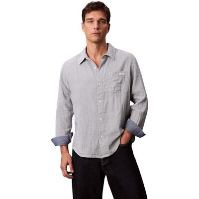 Calvin Jeans Heren Casual Klassieke LV04RC706G Overige Casual Shirts, Blauw (Boardwalk Summer), XXL, Blauw (Boardwalk Summer), XXL Calvin Jeans Heren Casual Klassieke LV04RC706G Overige Casual Shirts, Blauw (Boardwalk Summer), XXL, Blauw (Boardwalk Summer), XXL