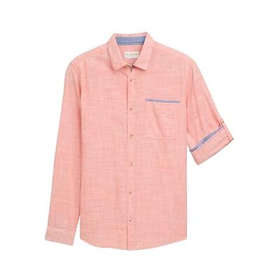 TOM TAILOR heren overhemd, 37922 Brick Orange Stripe Structuur, XXL TOM TAILOR heren overhemd, 37922 Brick Orange Stripe Structuur, XXL