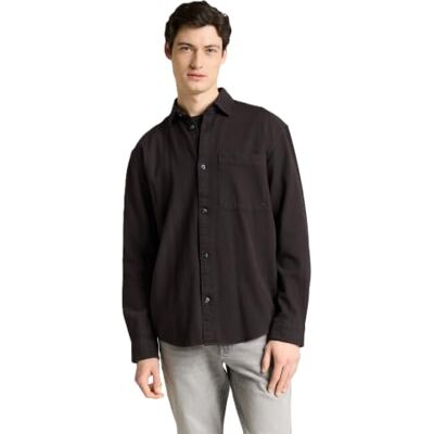 Tom Tailor Denim Gament Dye Overhemd voor heren, relaxed fit, 29476 Coal Grey, M Tom Tailor Denim Gament Dye Overhemd voor heren, relaxed fit, 29476 Coal Grey, M