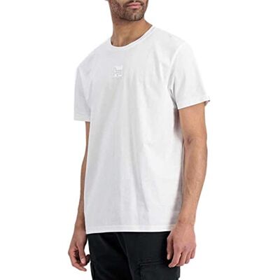 Alpha Label T Shirt voor Mannen White Alpha Label T Shirt voor Mannen White