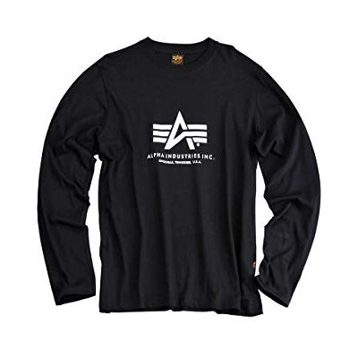Alpha Basic T lange mouw voor heren Black Alpha Basic T lange mouw voor heren Black
