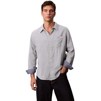Calvin Jeans Overige casual overhemden voor heren, Blauw (Boardwalk Summer), L Calvin Jeans Overige casual overhemden voor heren, Blauw (Boardwalk Summer), L