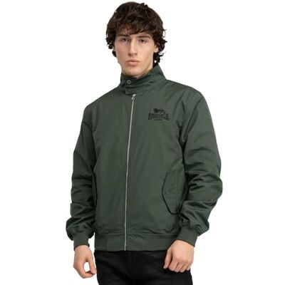 Lonsdale Londale Classic Herenjas, smalle pasvorm, olijf/zwart, L Lonsdale Londale Classic Herenjas, smalle pasvorm, olijf/zwart, L