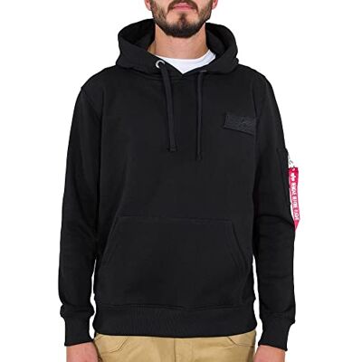 Alpha Red Stripe Hoody Sweat met capuchon voor heren Black/White Alpha Red Stripe Hoody Sweat met capuchon voor heren Black/White