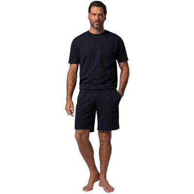 JP 1880 Heren grote maten L-8XL tweedelige pyjama (shorts + T-shirt), comfortabele buiksnit tot 8XL 829513, Marineblauw, 5XL JP 1880 Heren grote maten L-8XL tweedelige pyjama (shorts + T-shirt), comfortabele buiksnit tot 8XL 829513, Marineblauw, 5XL