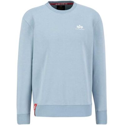 Alpha Basis Klein Logo Sweatshirt voor Mannen Greyblue Alpha Basis Klein Logo Sweatshirt voor Mannen Greyblue