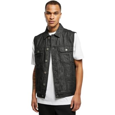 Urban Classics Denim Vest Vest lichtblauw Basics, Street wear Urban Classics Denim Vest Vest lichtblauw Basics, Street wear
