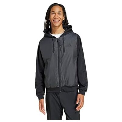 adidas Hombre Essentials CLIMAWARM 3 Stripes Insulated Hooded Hybrid Jackets, black, XXL adidas Hombre Essentials CLIMAWARM 3 Stripes Insulated Hooded Hybrid Jackets, black, XXL