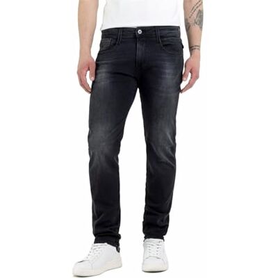 Replay Anbass Slim Fit herenjeans met comfort stretch, donkergrijs 097, 32W / 32L Replay Anbass Slim Fit herenjeans met comfort stretch, donkergrijs 097, 32W / 32L