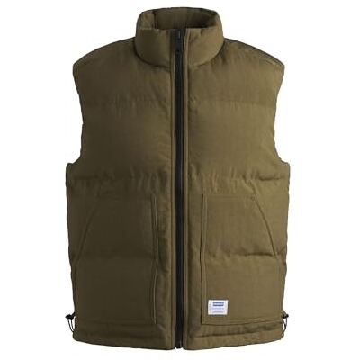 HUGO Mens Brooks2431 Waterafstotend gilet met blauw logo label HUGO Mens Brooks2431 Waterafstotend gilet met blauw logo label
