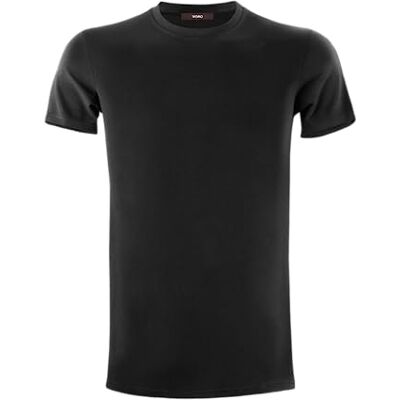Womo Casual ondergoed T-shirt MC hals of zwart, zwart., S/XXL Womo Casual ondergoed T-shirt MC hals of zwart, zwart., S/XXL