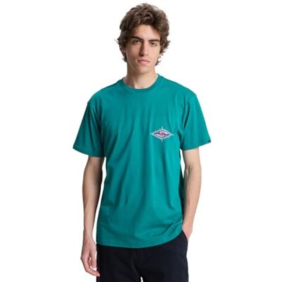 Quiksilver Ev Beach Blast SS T-shirt voor heren, Groenblauw, S Quiksilver Ev Beach Blast SS T-shirt voor heren, Groenblauw, S
